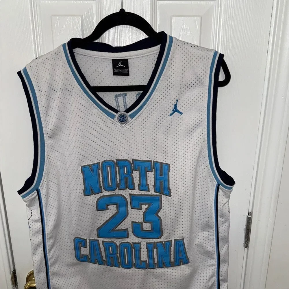 Jordan North Carolina Jersey - White and Blue